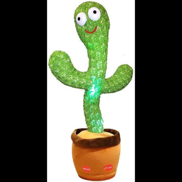 Dancing Cactus Toy Talk Repeat Sing 15S Record Sunny Cactus Toy 120 Pcs Songs